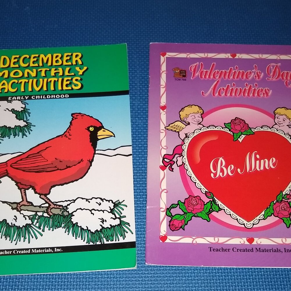 Vintage December Monthly Activities & Valentine Day Activities Be Mine New